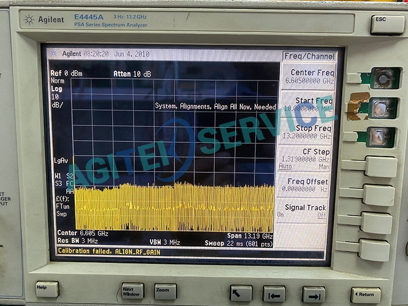 安捷伦频谱分析仪E4445A_13.2G开机报错维修